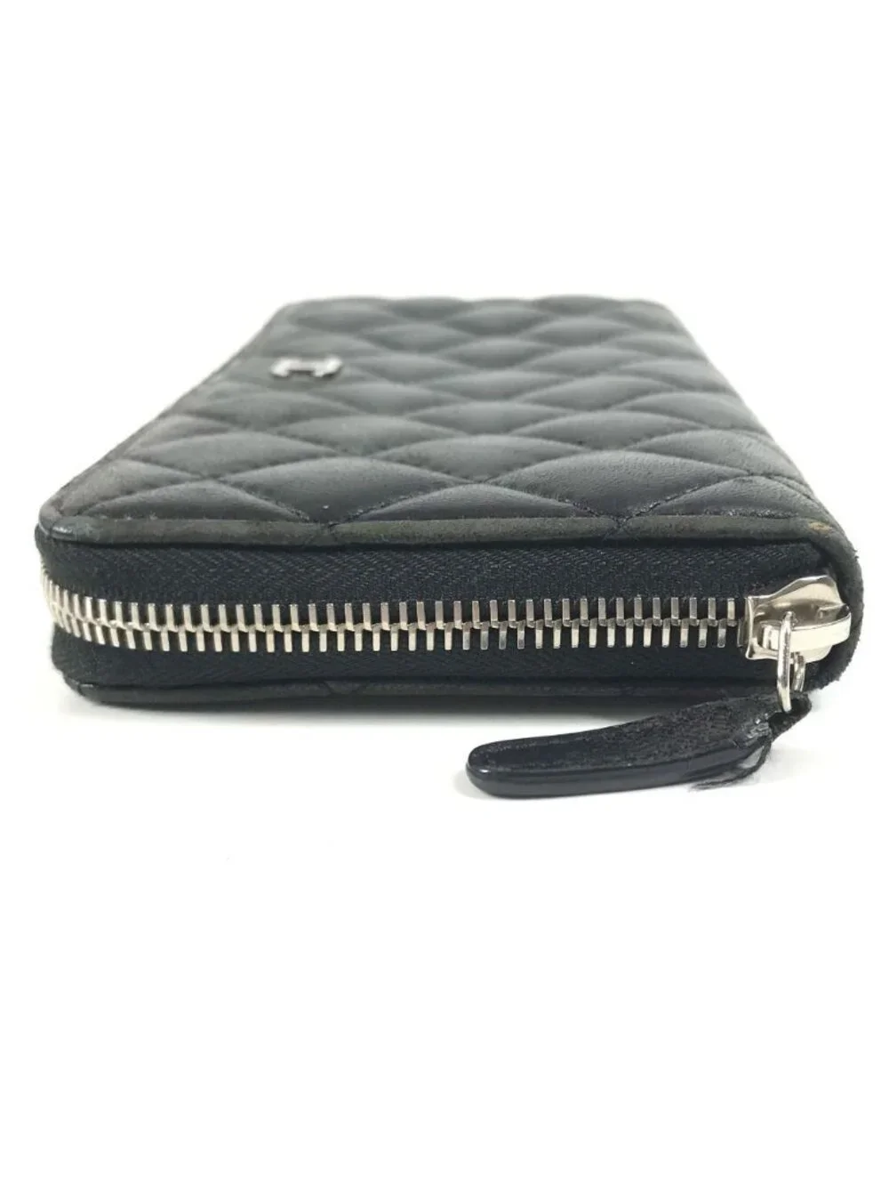 Chanel Wallet CC Logo Quilted Leather Black